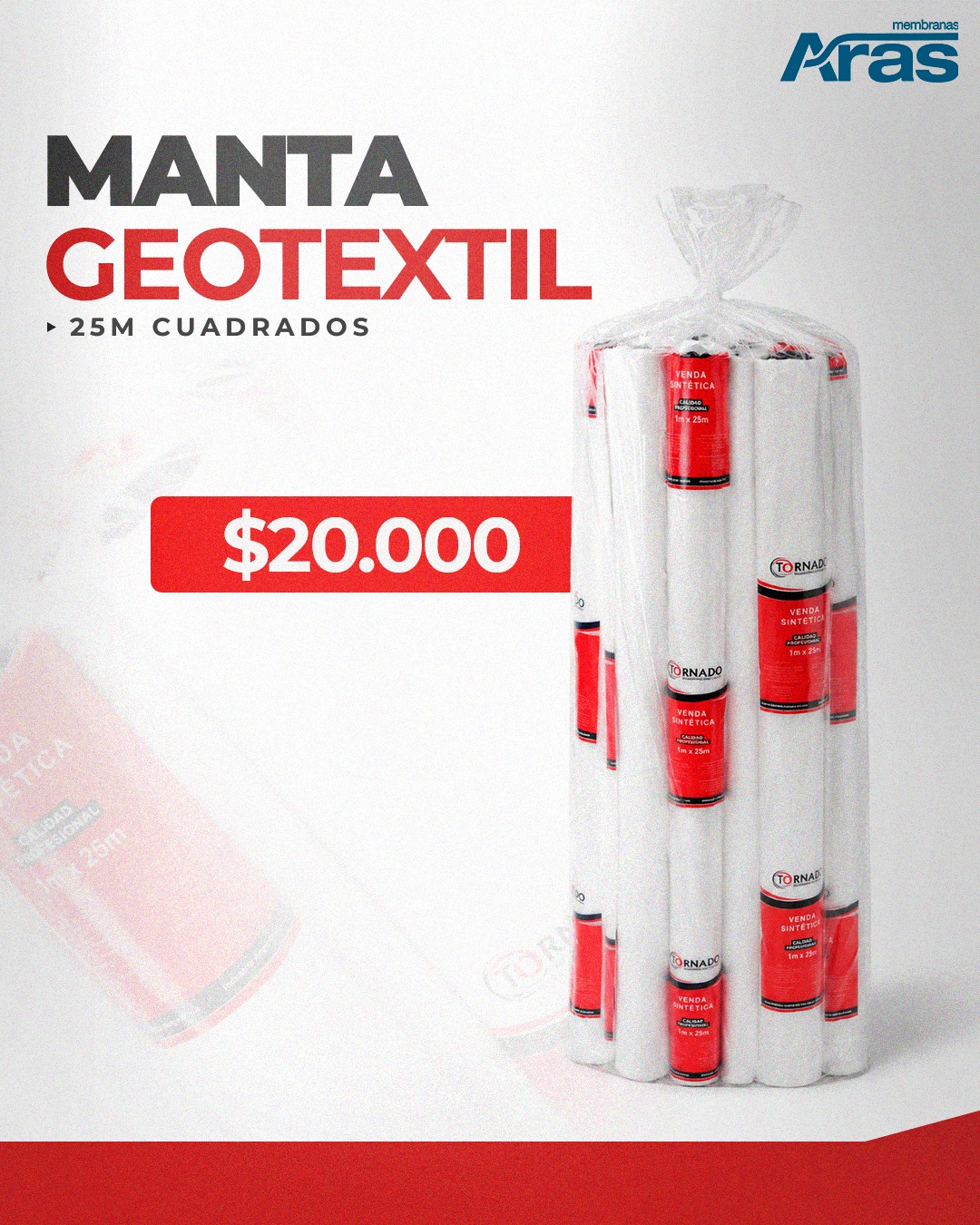 Manta Geotextil Tornado (Venda Sintética)